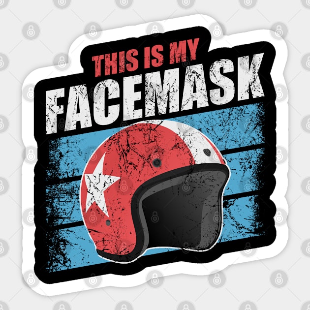 This Is My Face Mask I Scooter Biker Helmet Motorcycle Sticker by az_Designs